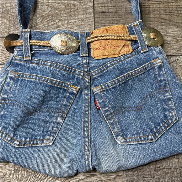 Vintage Levi Shoulder Handmade Bag with Rope Detail - Picture 6 of 8